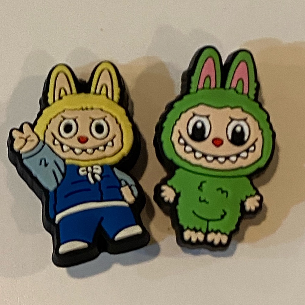 NEW LABUBU Character Croc Shoe Charms 2pcs